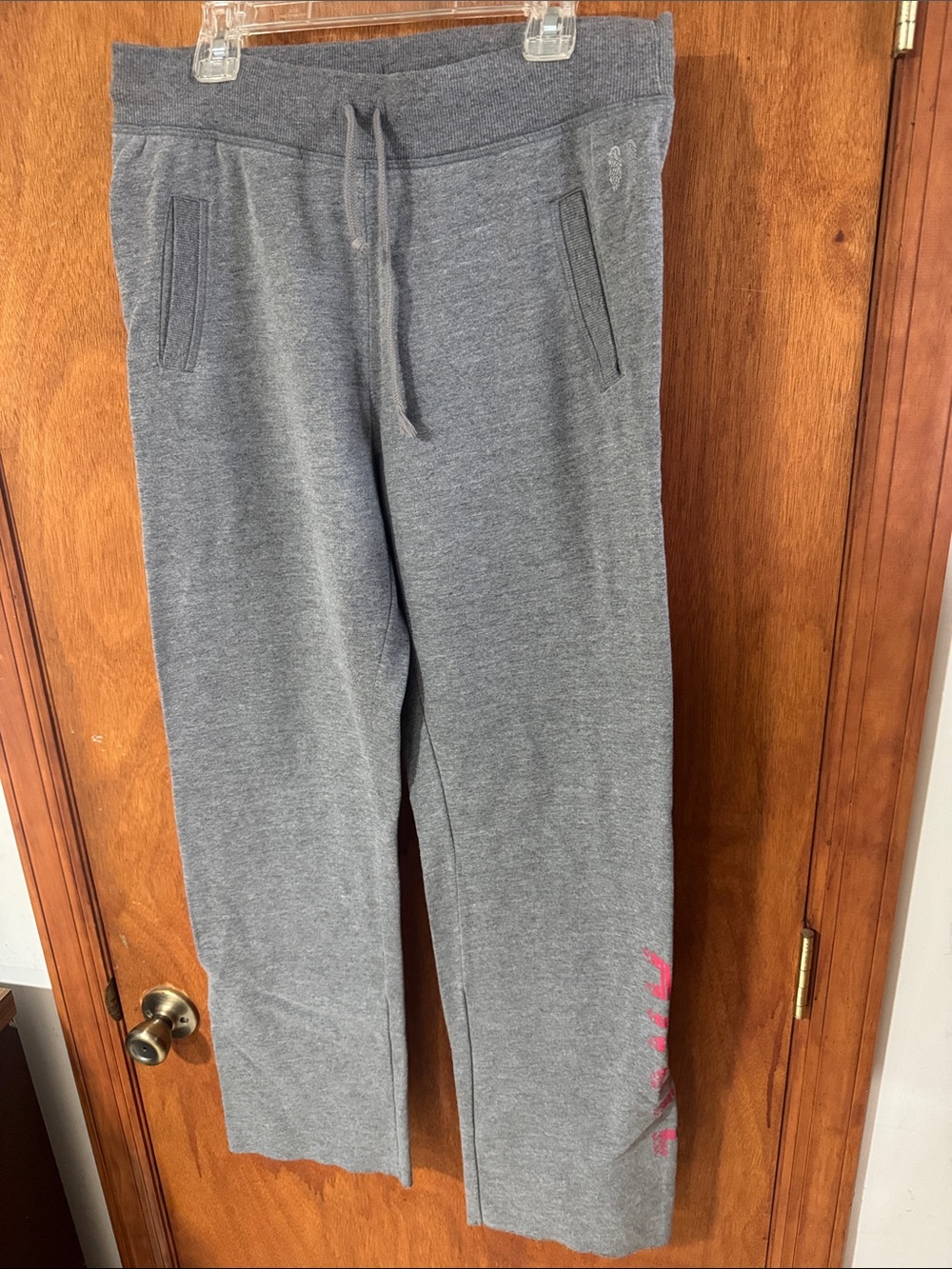 Victoria's Secret Gray Sweatpants with Red Logo
